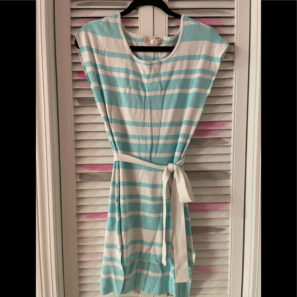 Boston Proper High low Striped sweater dress